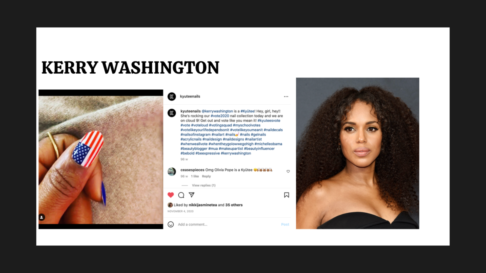 Kerry Washington wearing the Vote 2020 collection