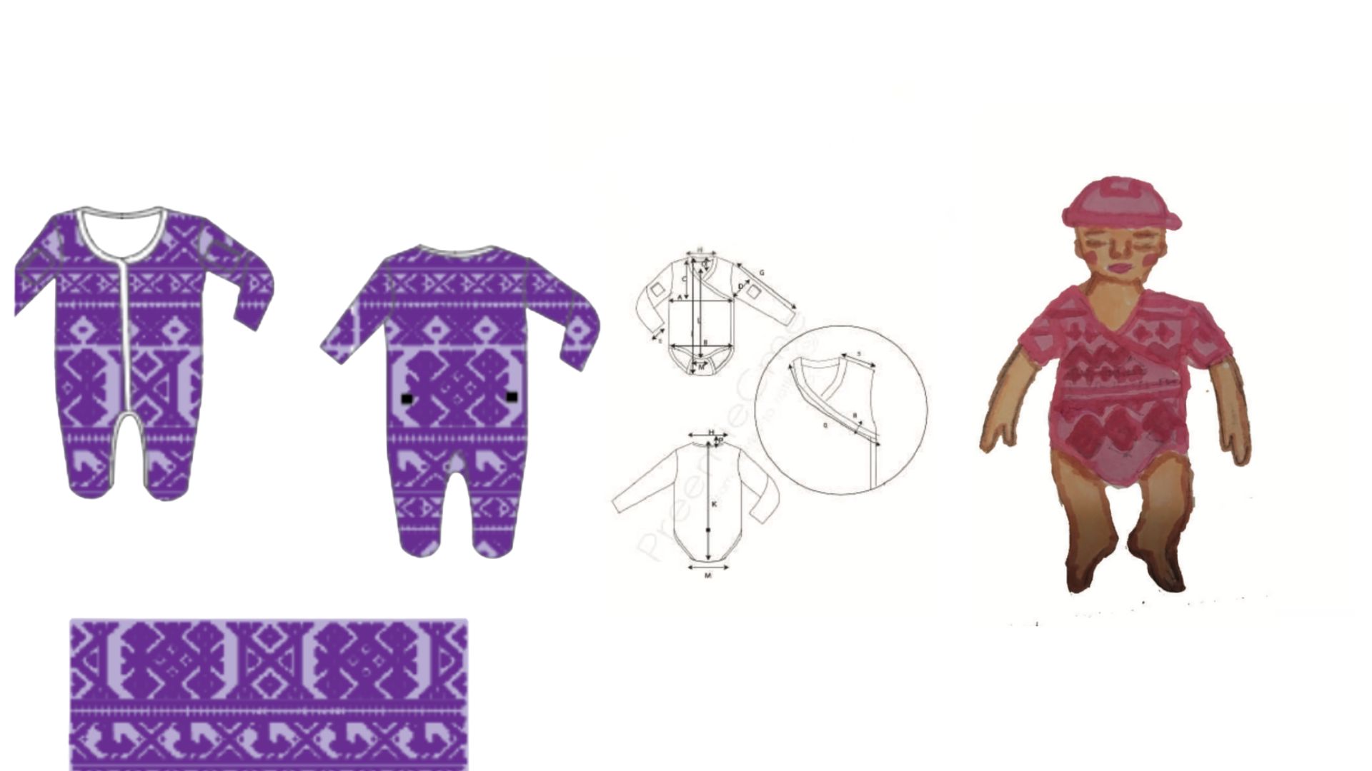 Pattern design and prototype sketches